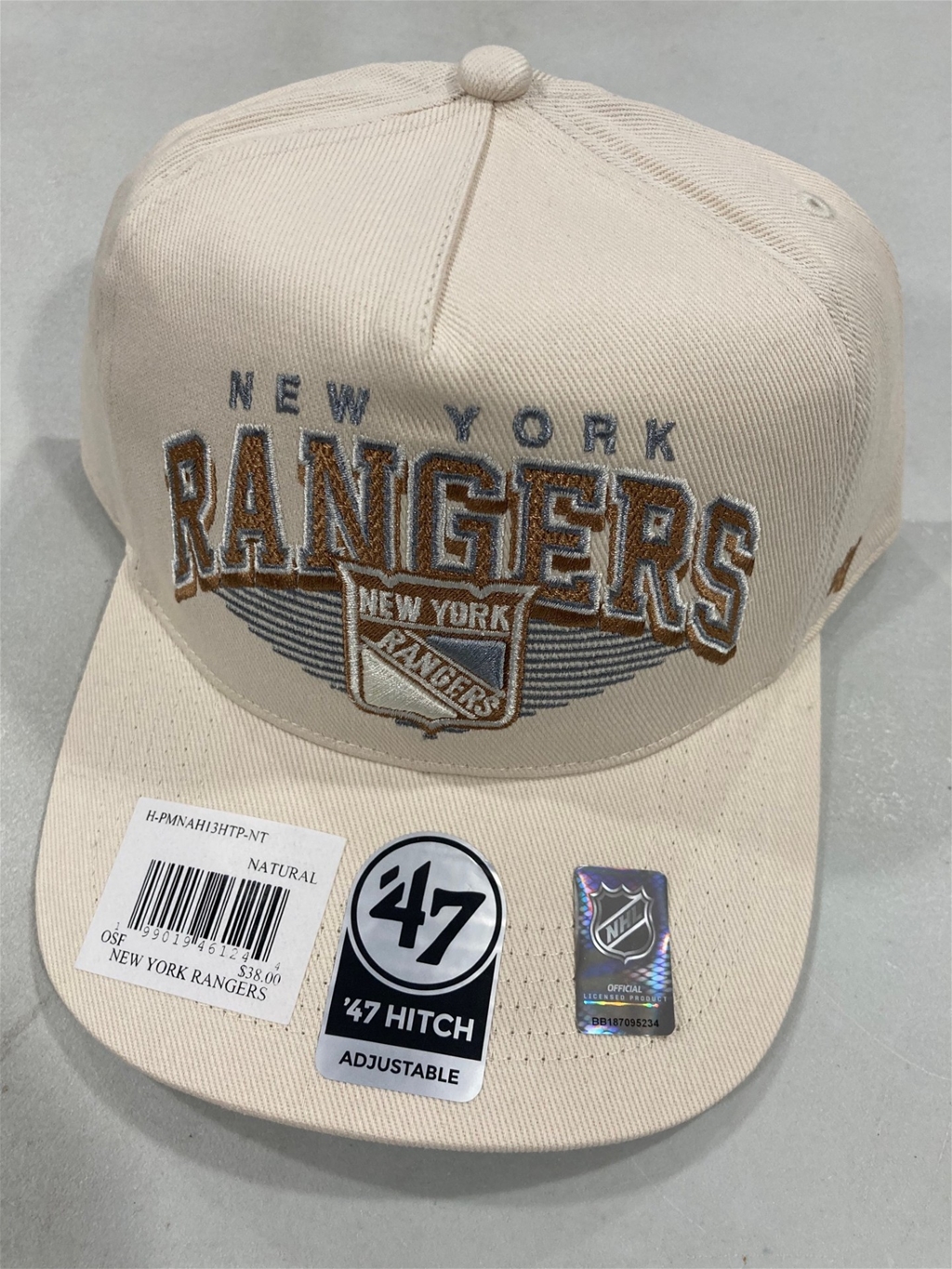 New York Rangers NHL Natural Pomona Hitch Snapback Hat *NEW*