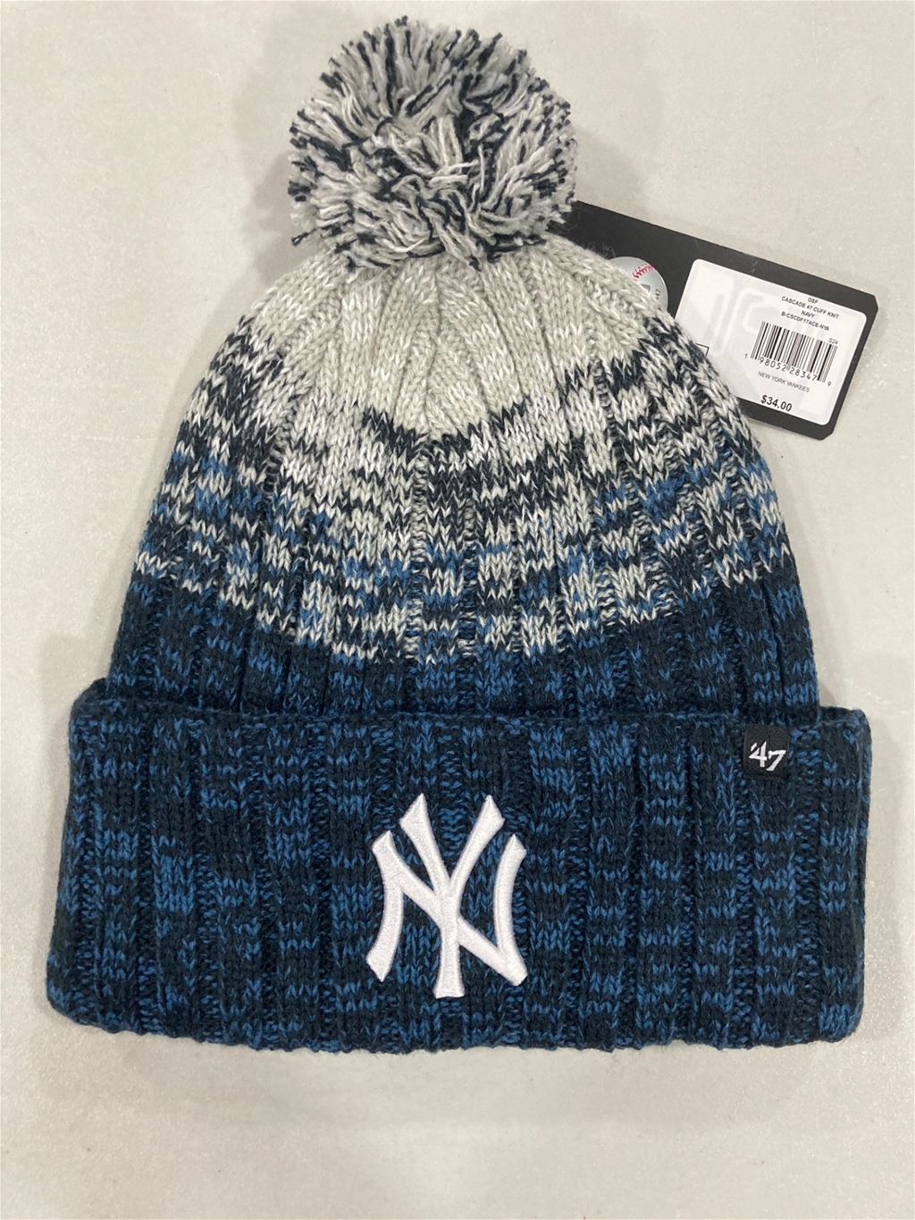 New York Yankees MLB Navy Cascade Knit Cuff Pom *NEW*