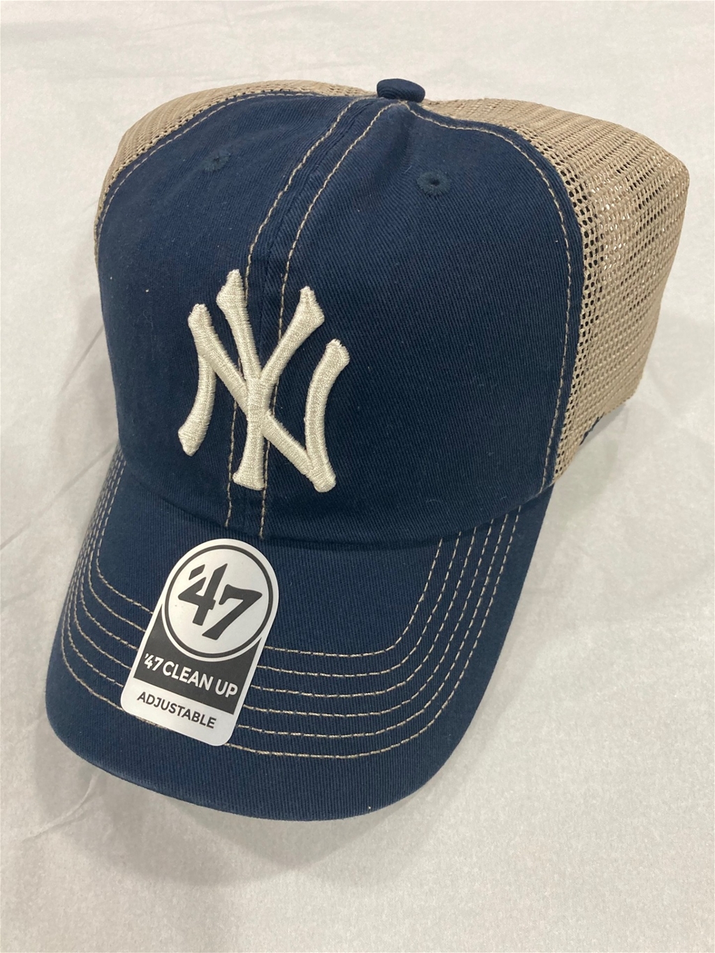 New York Yankees MLB Navy Trawler Clean Up Mesh Snapback Hat *NEW*
