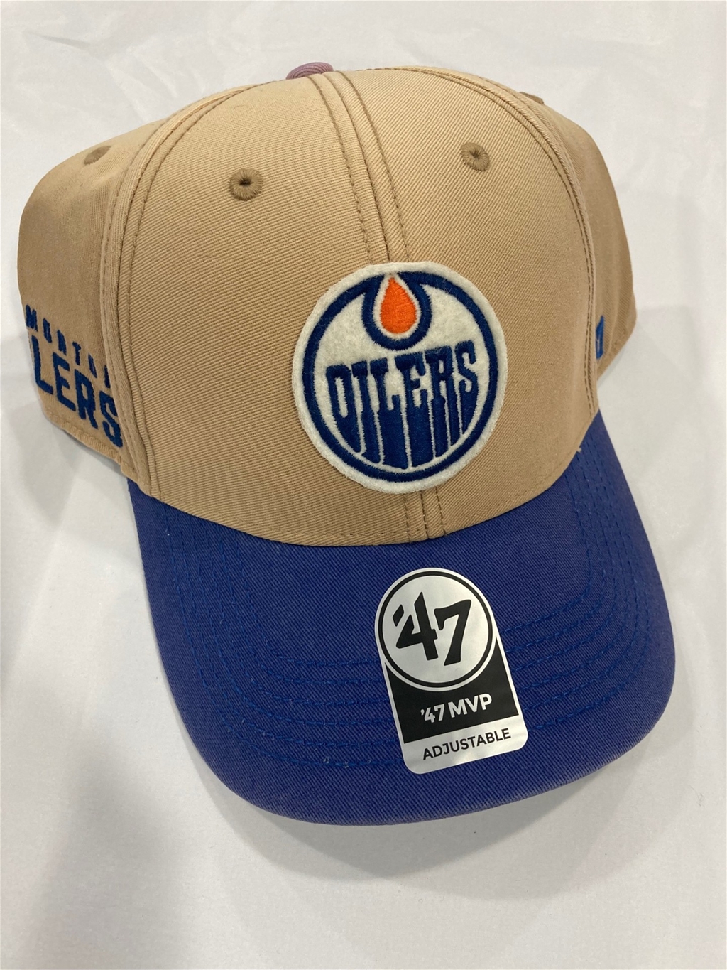 Edmonton Oilers NHL Khaki Dusted Sedgwick MVP Adjustable Hat *NEW*