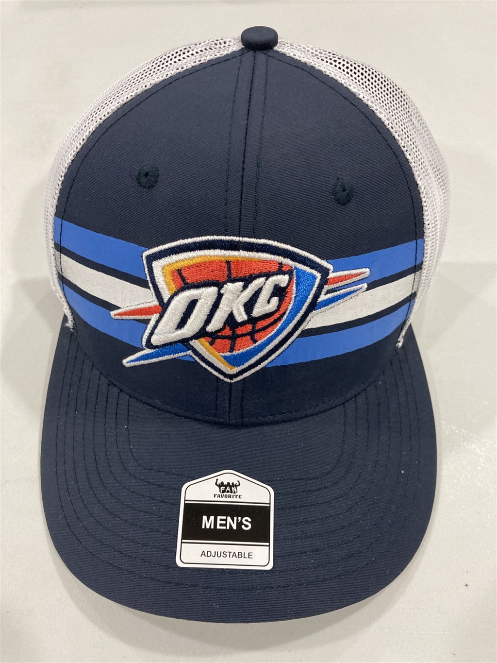 Oklahoma City Thunder NBA Navy Mass Triple Fade Snapback Trucker Hat *NEW*