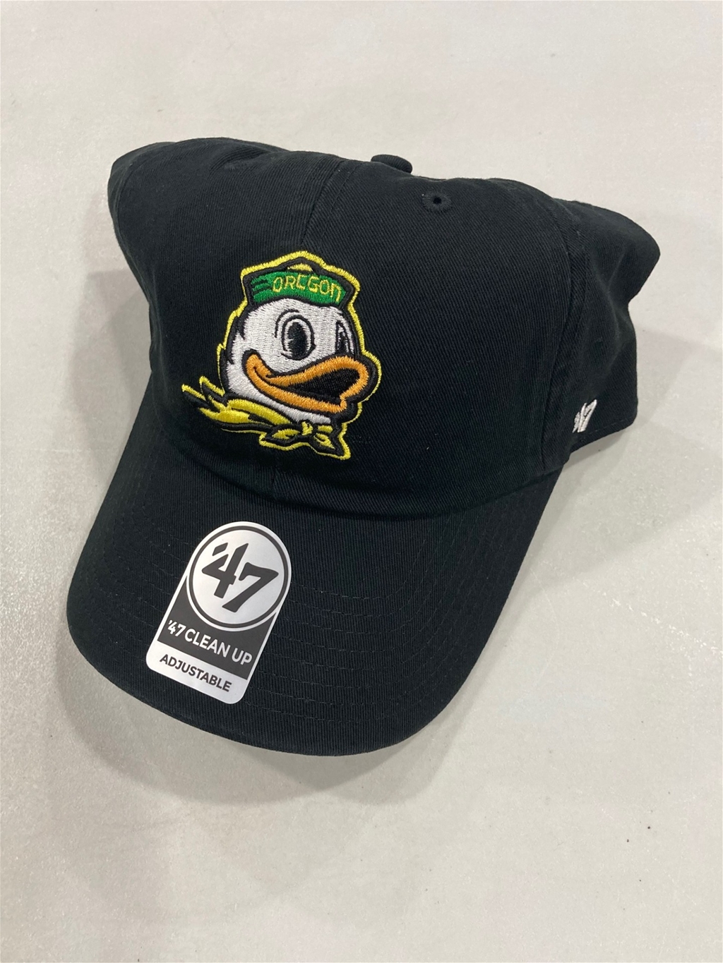 Oregon Ducks NCAA Black Clean Up Adjustable Hat *NEW*
