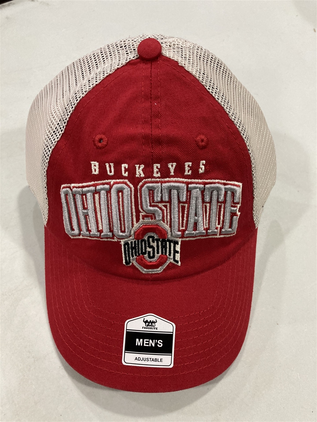 Ohio State Buckeyes NCAA Red Mass Bridge Clean Up Mesh Snapback Hat *NEW*