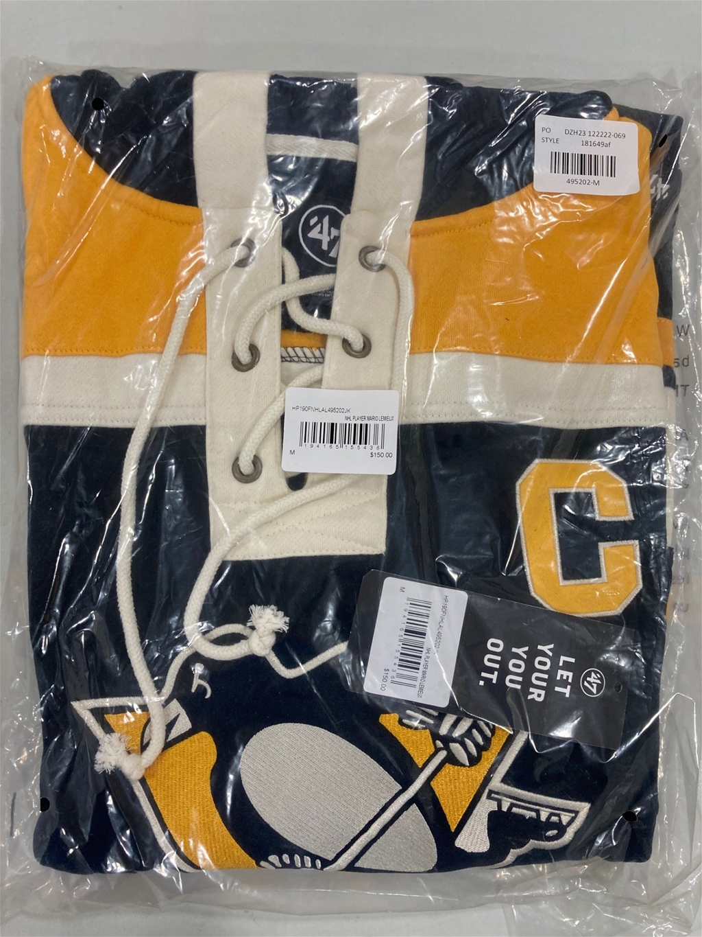 Pittsburgh Penguins Mario Lemieux NHL Alum Player Men's Lacer Hoodie *NEW*