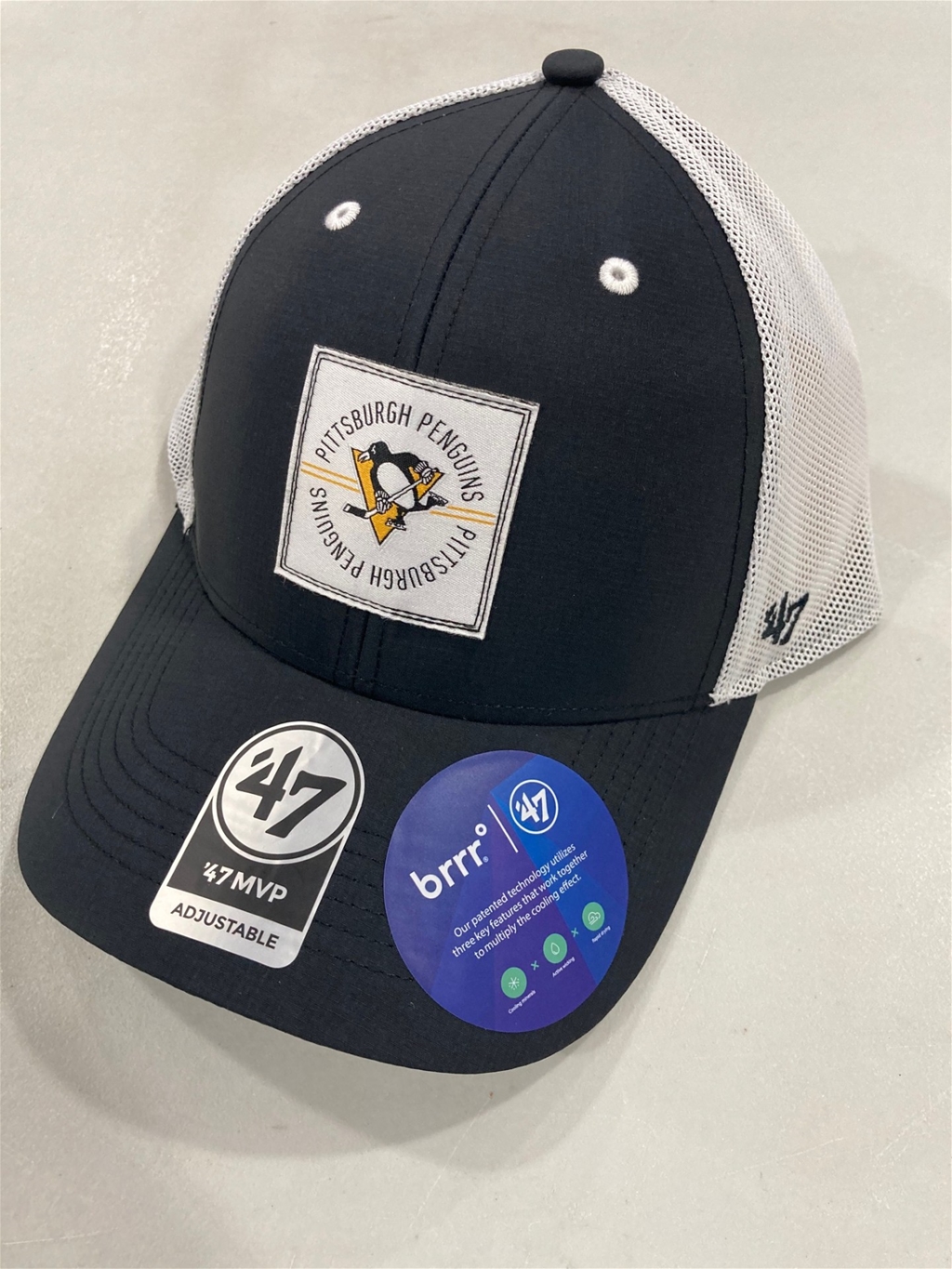 Pittsburgh Penguins NHL Black Disburse MVP Mesh Hat *NEW*