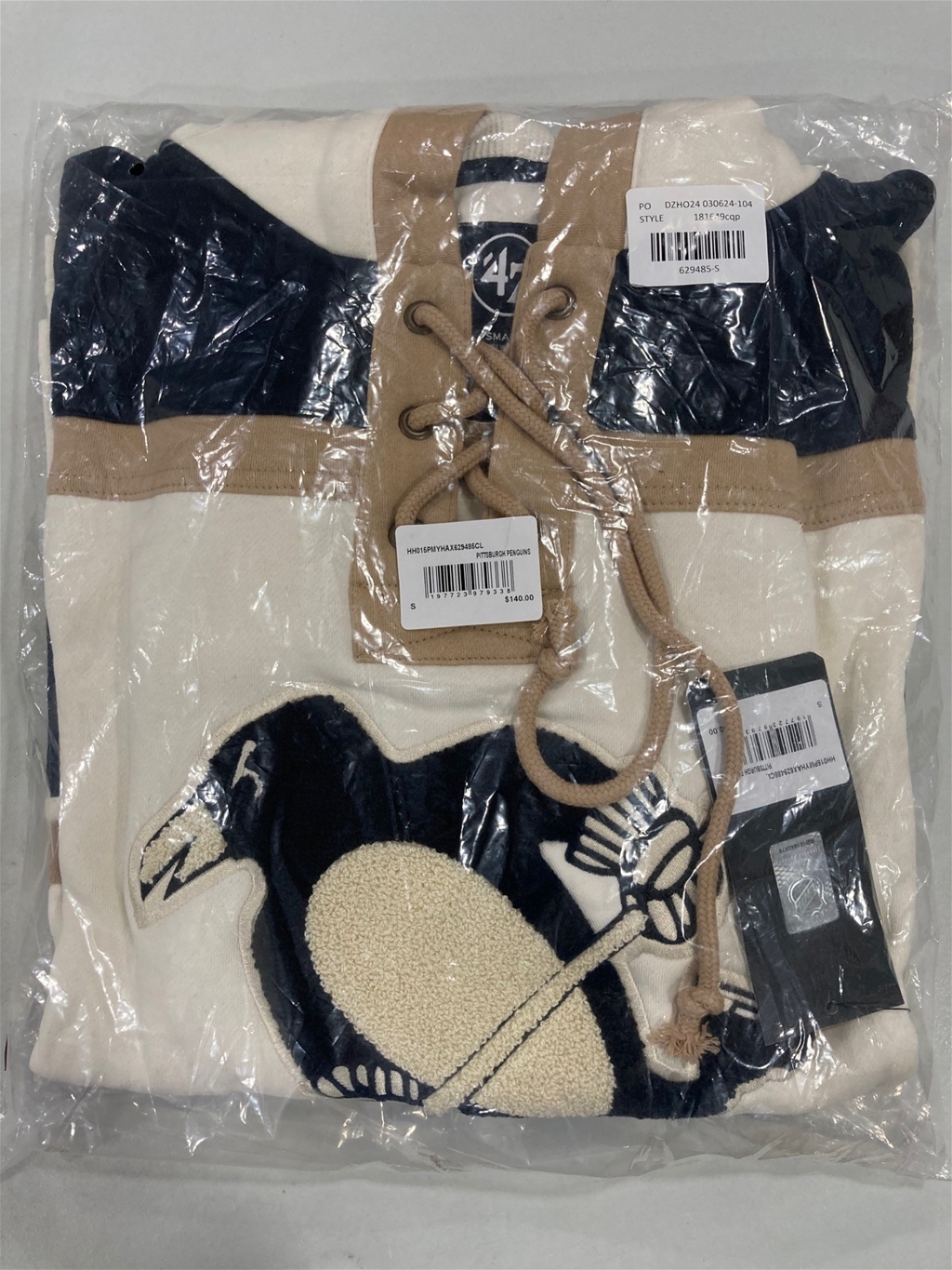 Pittsburgh Penguins NHL Cream Tri Nilley Men's Lacer Hoodie *NEW*