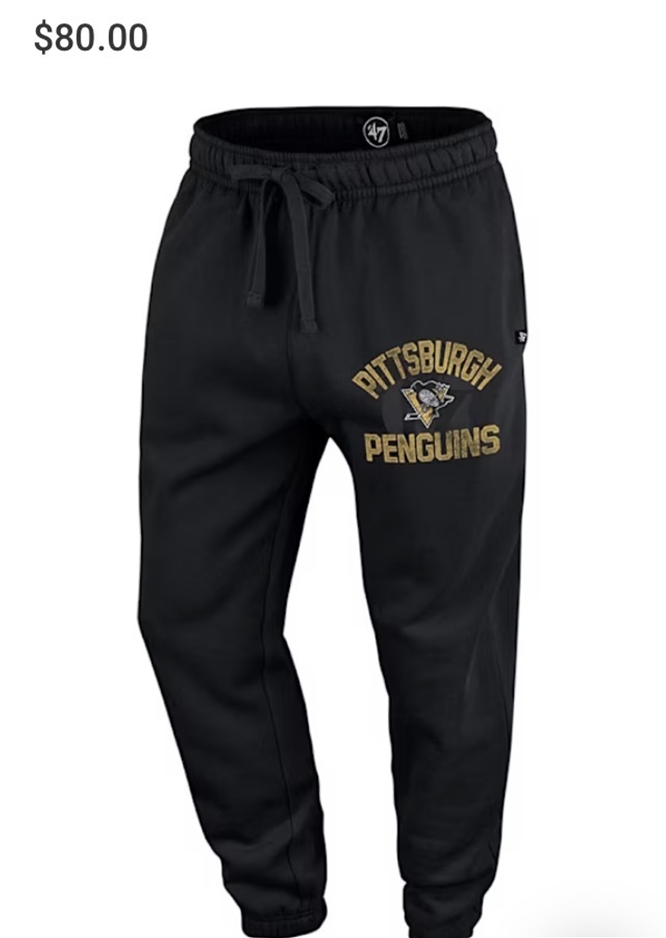 Pittsburgh Penguins NHL Flint Black Men's Trailside Jogger *NEW*