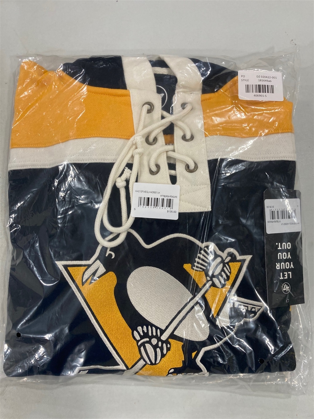 Pittsburgh Penguins NHL Jet Black Superior Men's Lacer Hoodie *NEW* - Dozen Lot