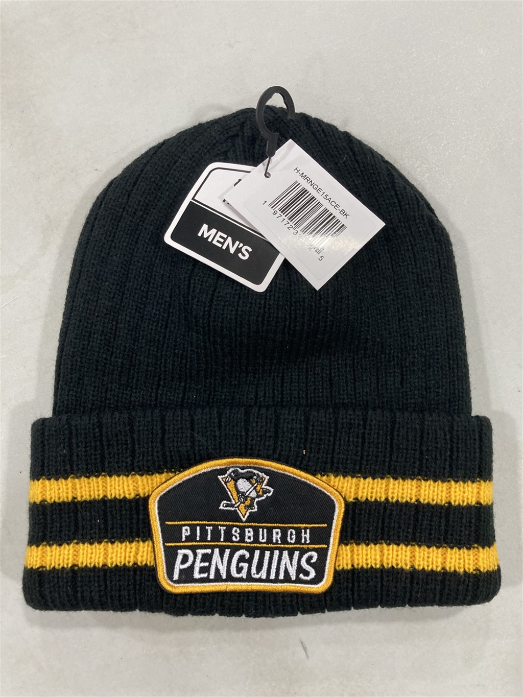 Pittsburgh Penguins NHL Black Mass Range Knit Cuff Cap *NEW*