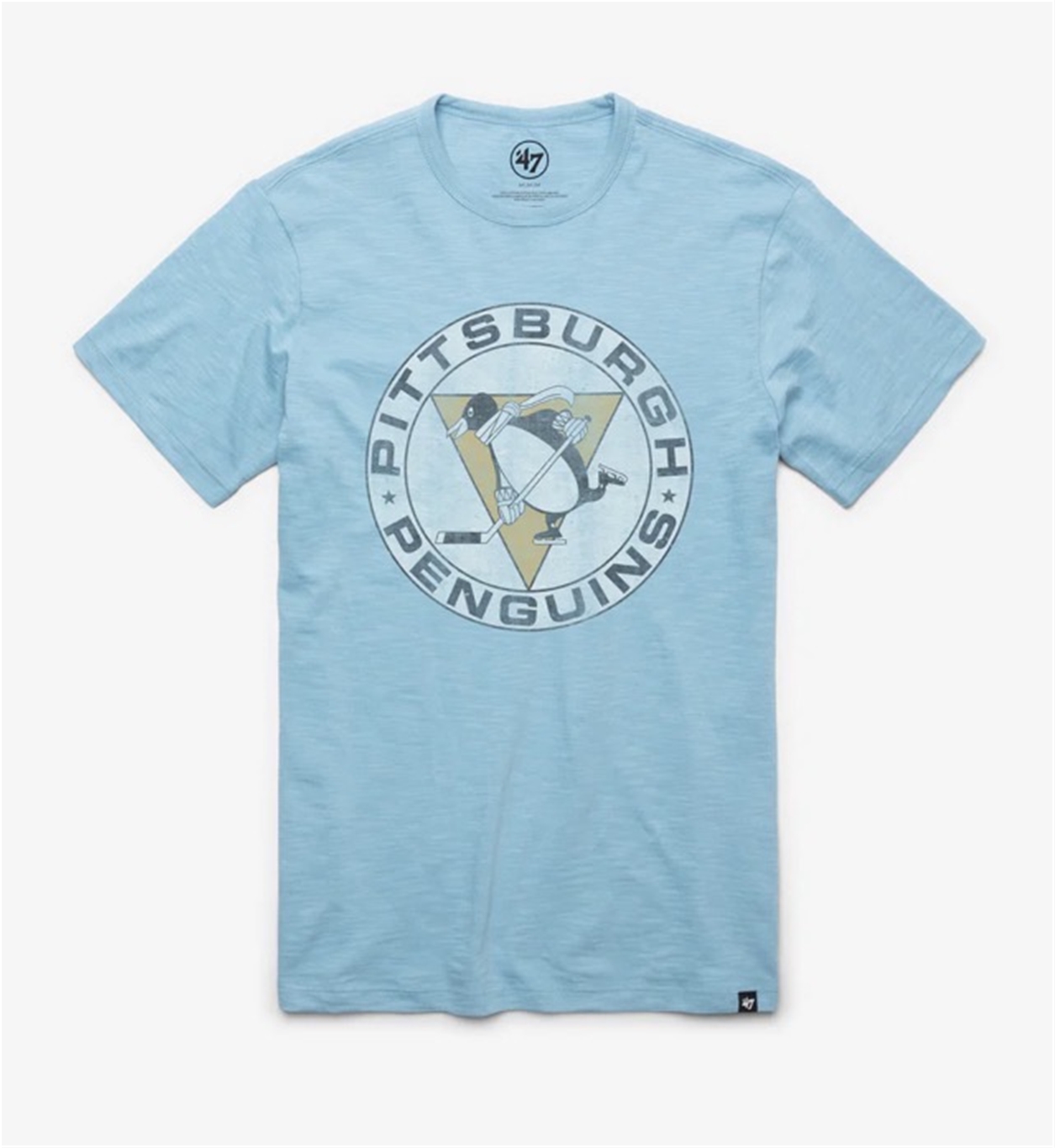 Pittsburgh Penguins Vintage NHL Carolina Men's Grit Scrum Tee *NEW* - Dozen Lot