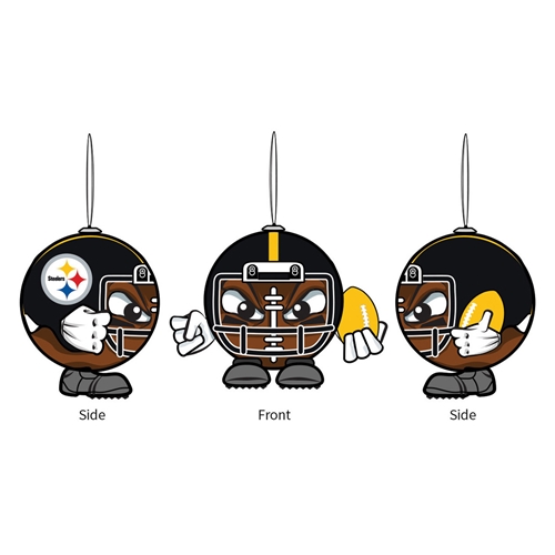 Pittsburgh Steelers NFL Ball Head Ornament *NEW* - 6ct Case