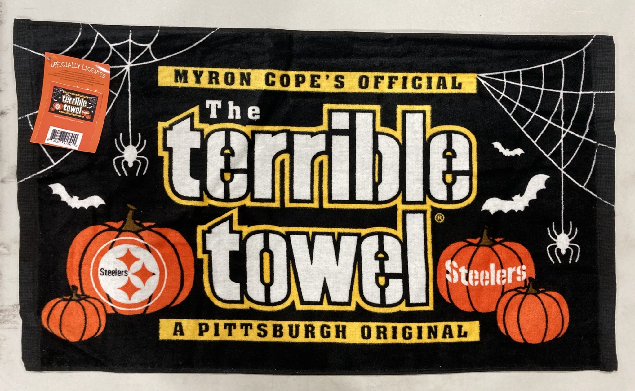 Pittsburgh Steelers Official Black Pumpkin Terrible Towel *NEW*