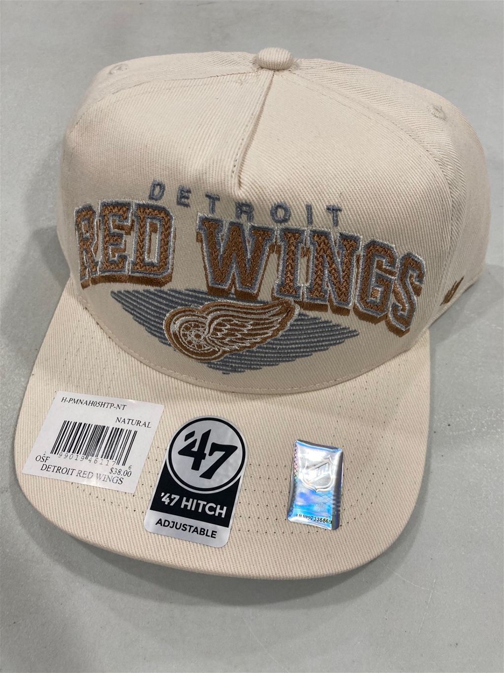 Detroit Red Wings NHL Natural Pomona Hitch Snapback Hat *NEW*
