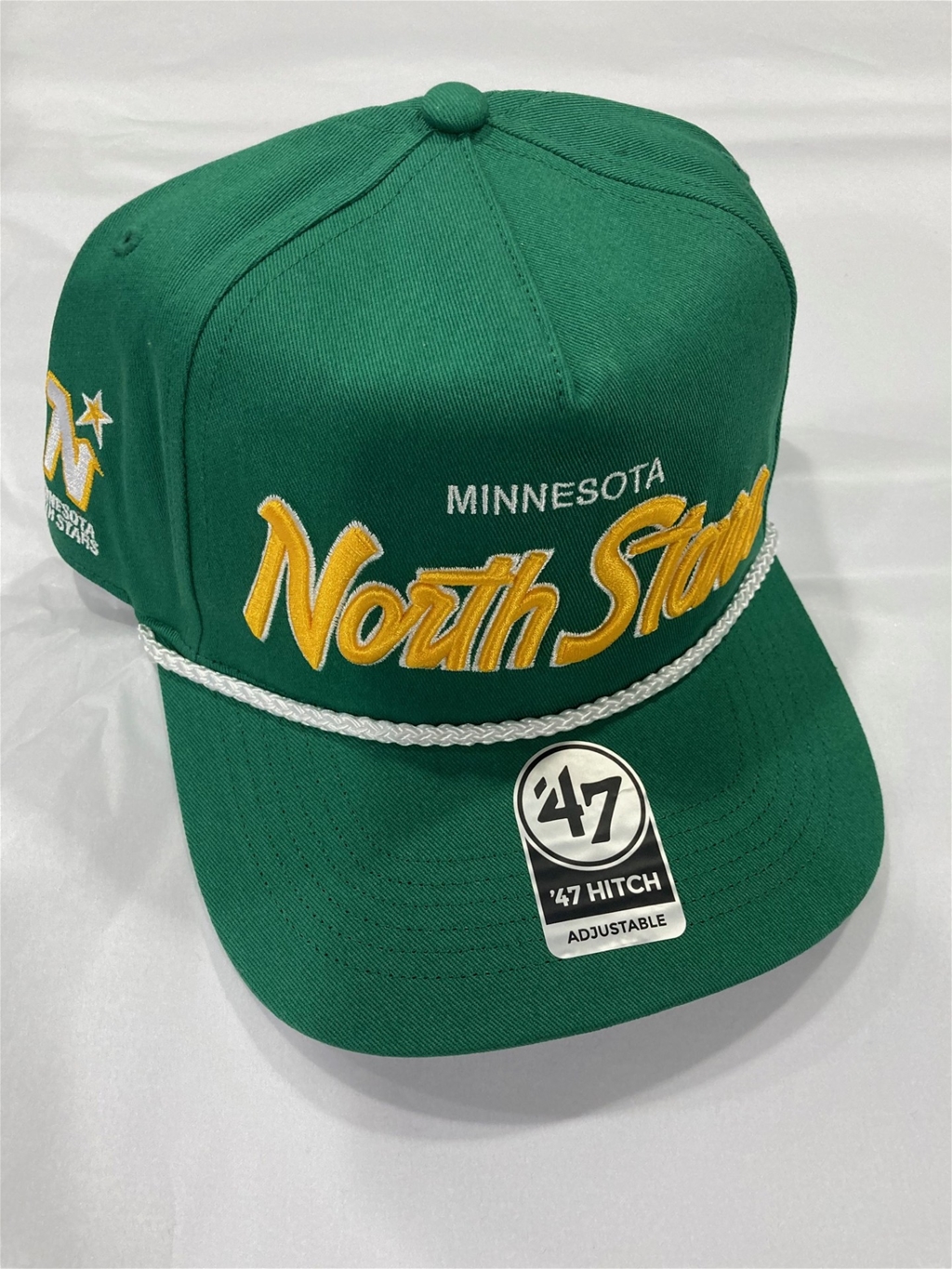 Minnesota North Stars Vintage NHL Kelly Crosstown Script Hitch Snapback Hat *NEW*