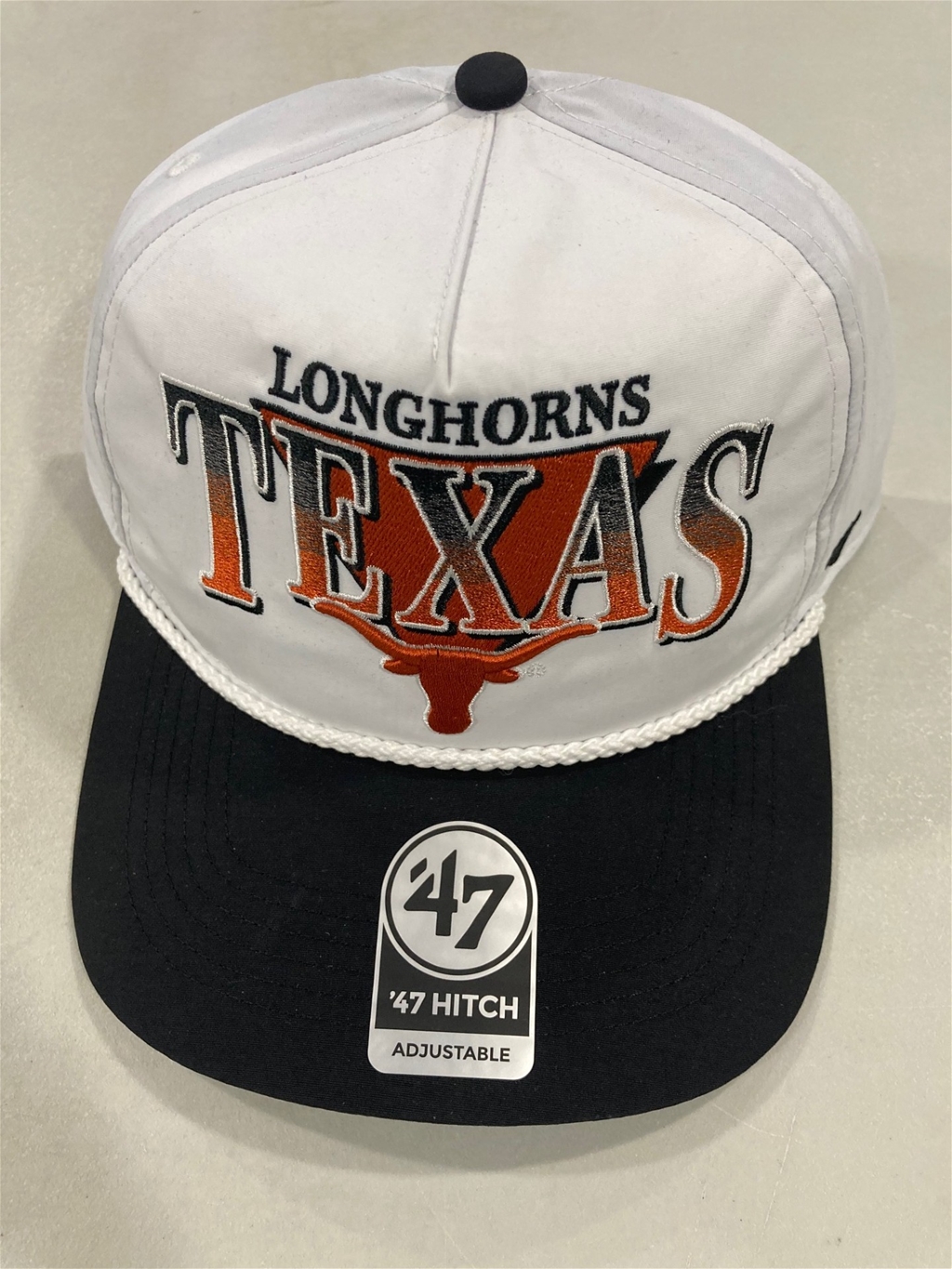 Texas Longhorns NCAA White Tribute Hitch Snapback Hat *NEW*