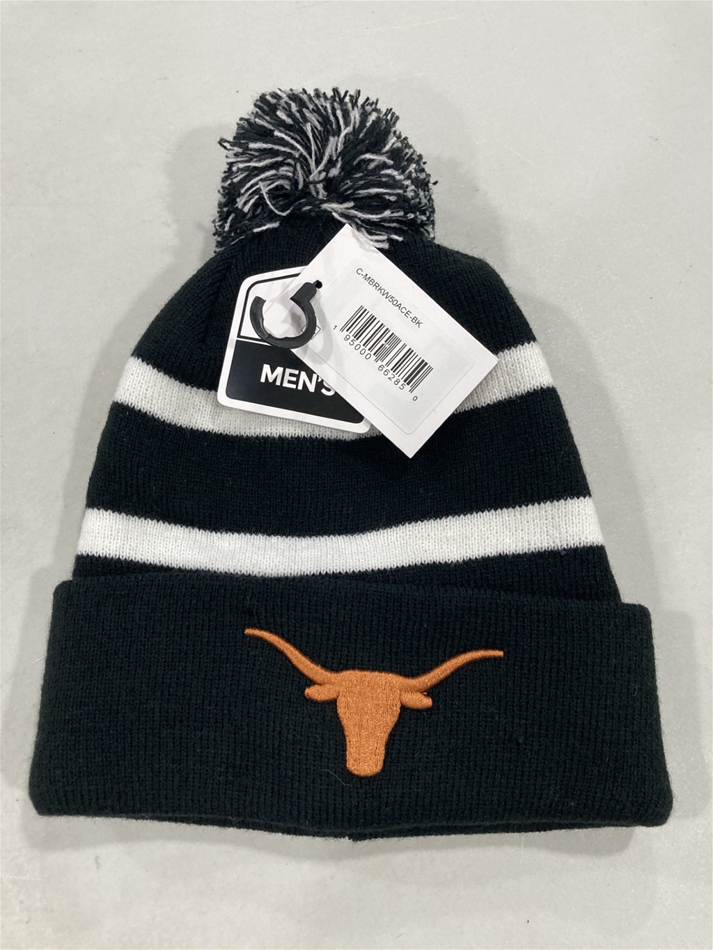 Texas Longhorns NCAA Black Mass Breakaway Knit Cuff Cap w/ Pom *NEW*