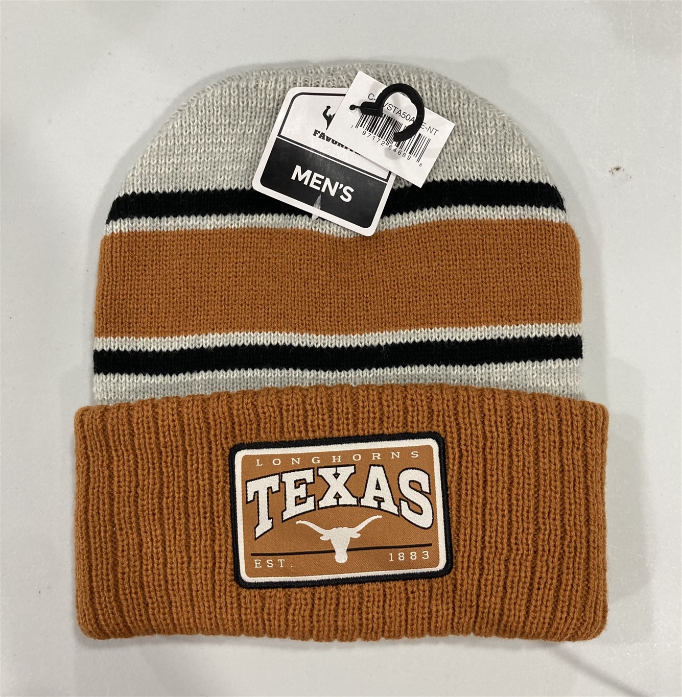 Texas Longhorns NCAA Natural Mass Vista Knit Cuff Cap *NEW*