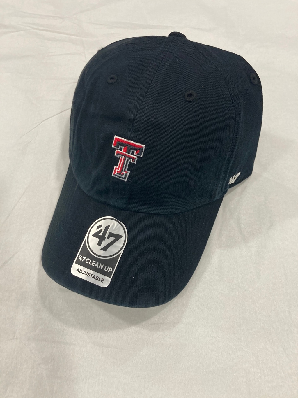 Texas Tech Red Raiders NCAA Black Base Runner Clean Up Adjustable Hat *NEW*