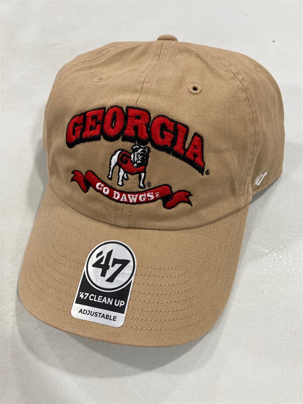 Georgia Bulldogs NCAA Khaki Region Clean Up Adjustable Hat *NEW*