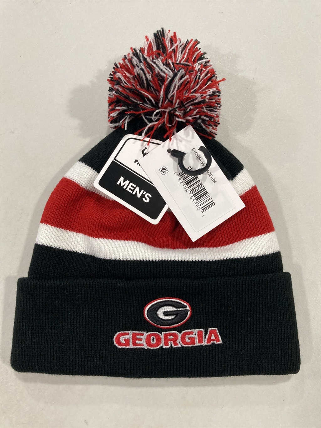 Georgia Bulldogs NCAA Black Mass Breakaway Knit Cuff Cap w/ Pom *NEW*