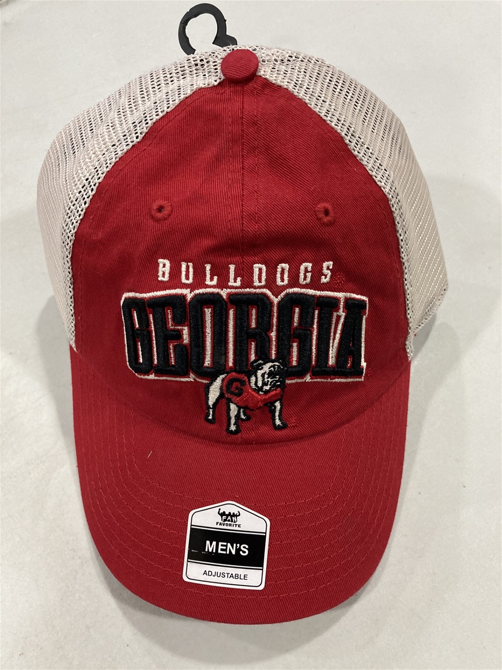 Georgia Bulldogs Vintage NCAA Red Mass Bridge Clean Up Mesh Snapback Hat *NEW*