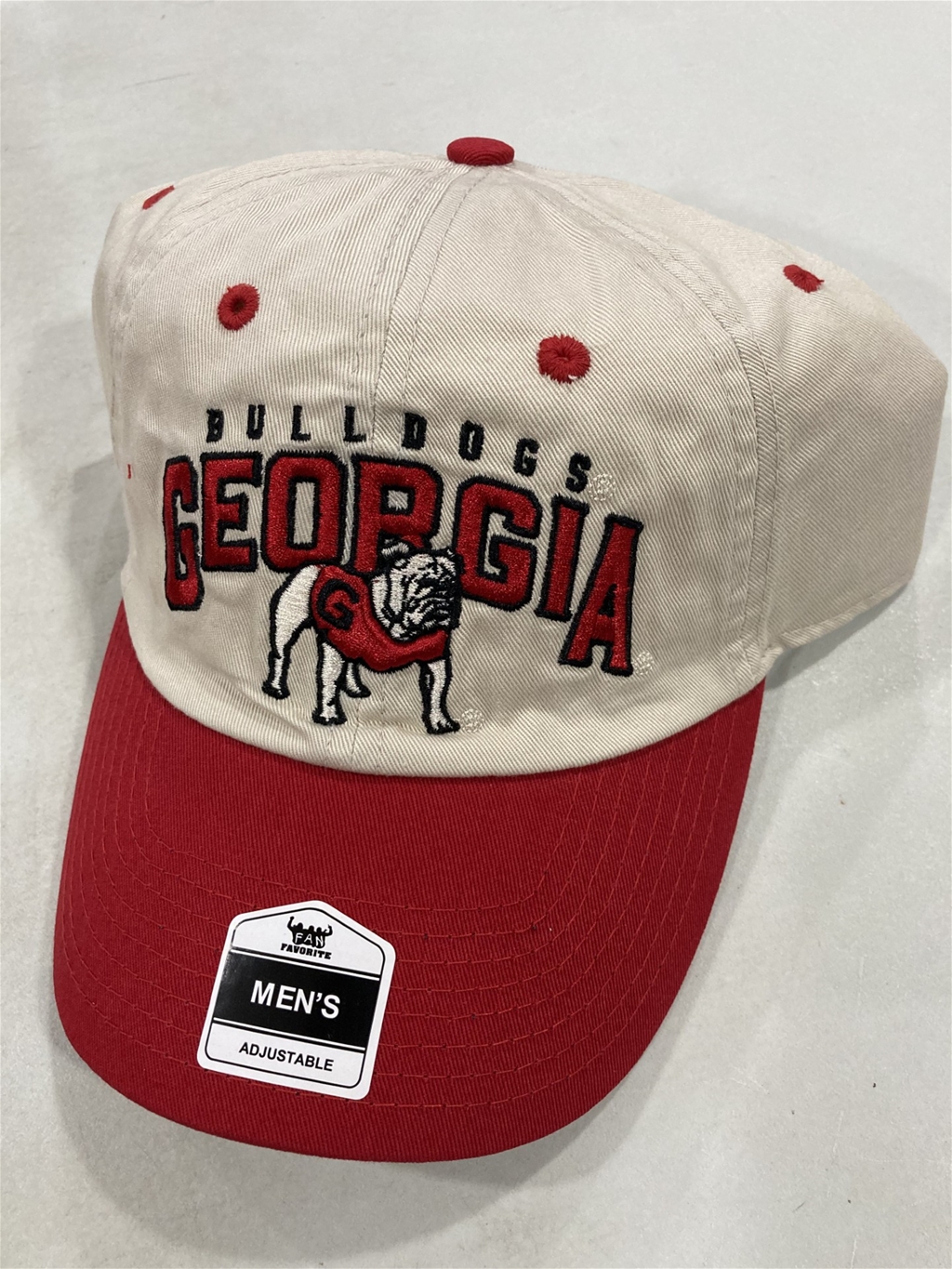 Georgia Bulldogs Vintage NCAA Natural Mass Bold City Clean Up Adjustable Hat *SALE*