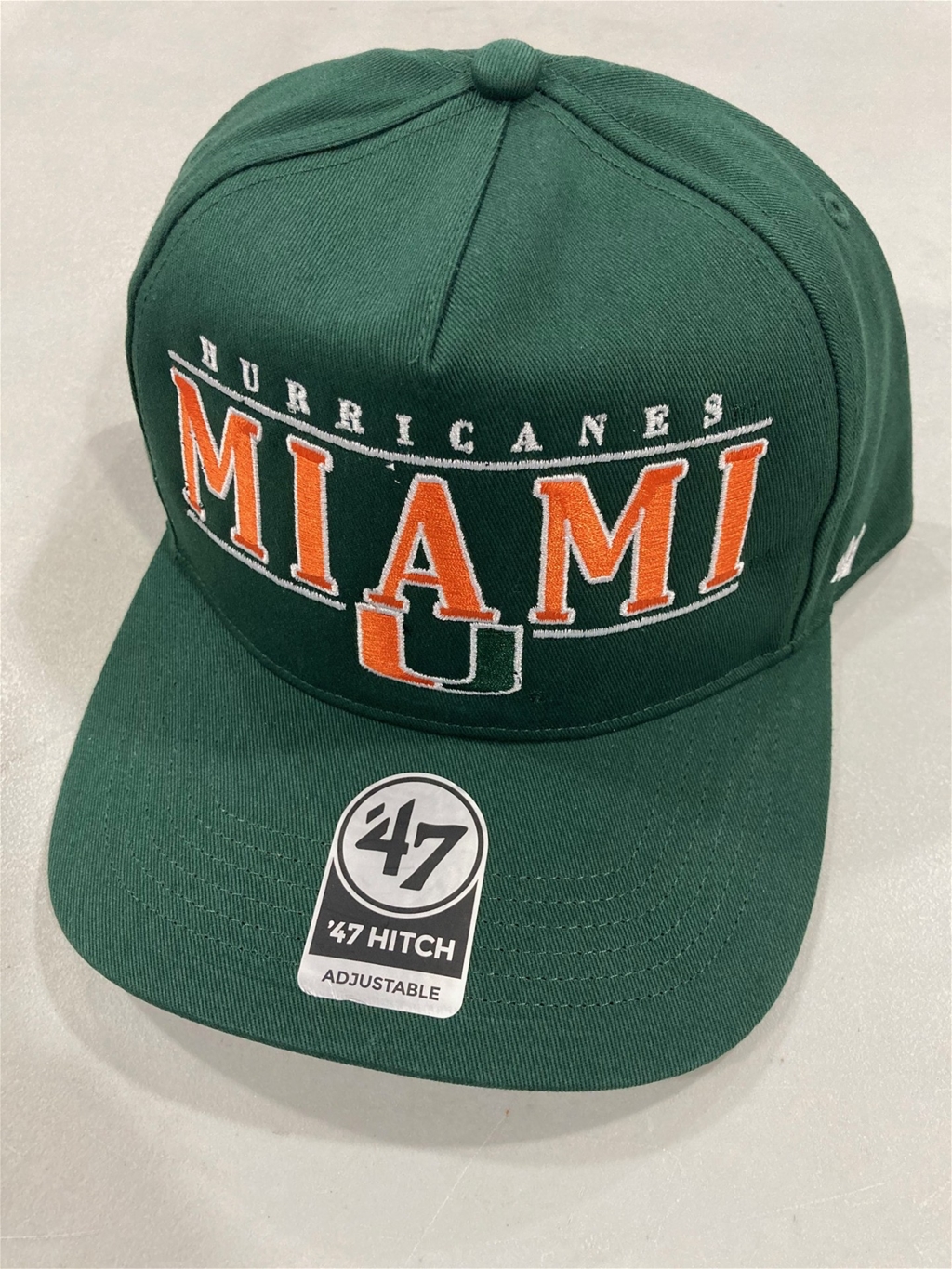 Miami Hurricanes NCAA Dark Green City Line Hitch Snapback Hat *NEW*