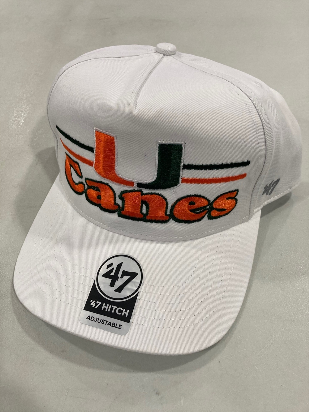 Miami Hurricanes NCAA White Campscape Hitch Snapback Hat *NEW*