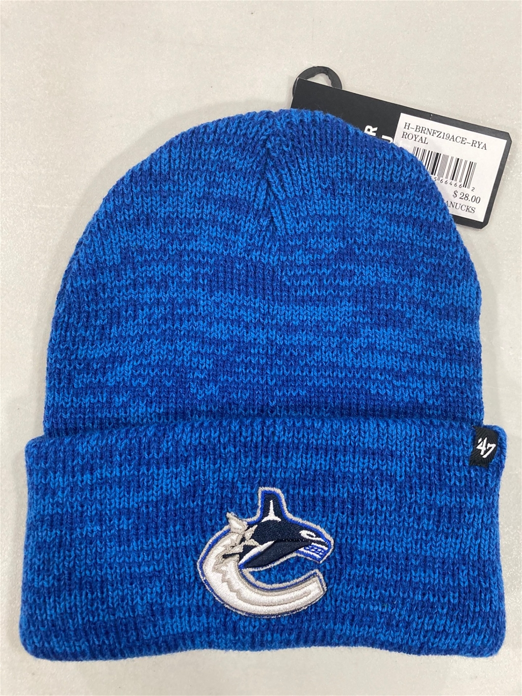 Vancouver Canucks NHL Royal Brain Freeze Knit Cuff *NEW*