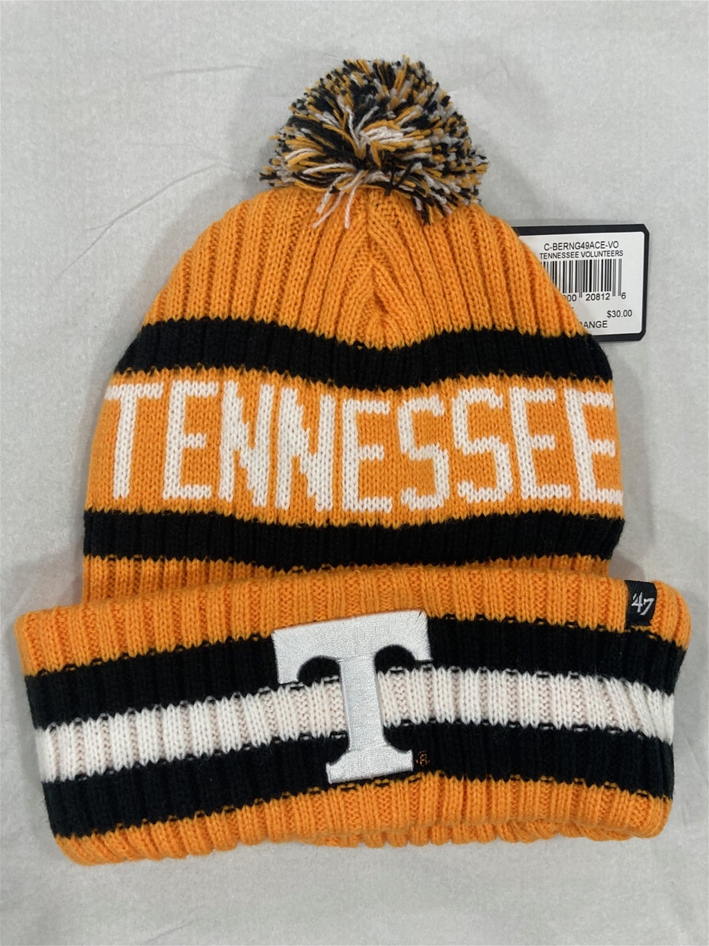 Tennessee Volunteers NCAA Vibrant Orange Bering Knit Cuff Pom *NEW*