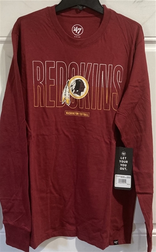  Washington Commanders NFL Crimson Men&#39;s Split Squad Super Rival Long Sleeve Tee *SALE* - 8 count Lot
