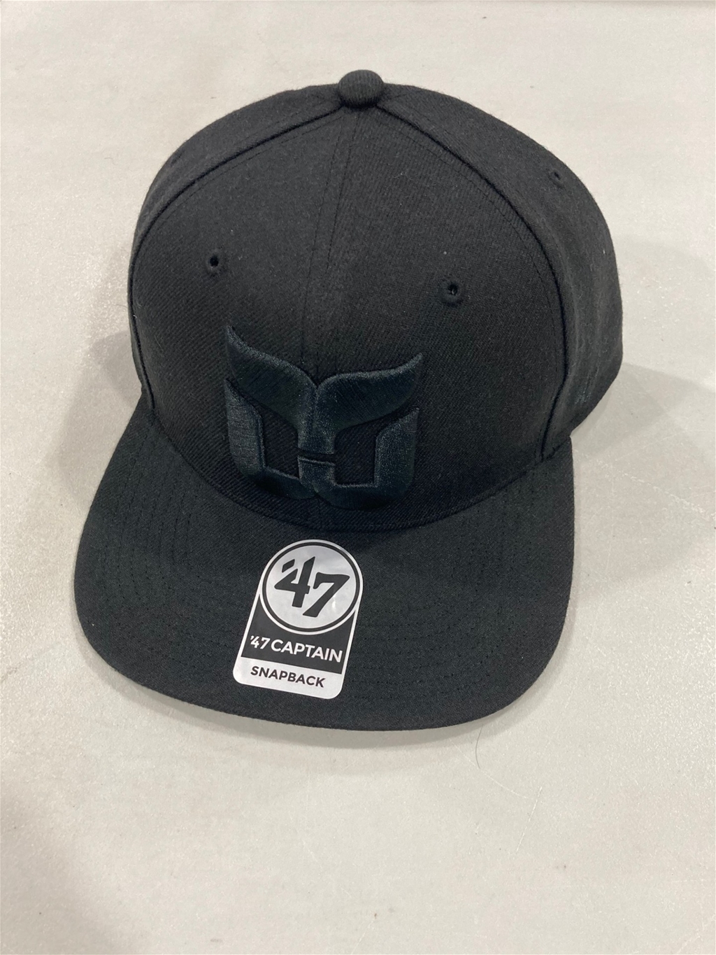 Hartford Whalers Vintage NHL Black No Shot Captain Snapback Hat *NEW*