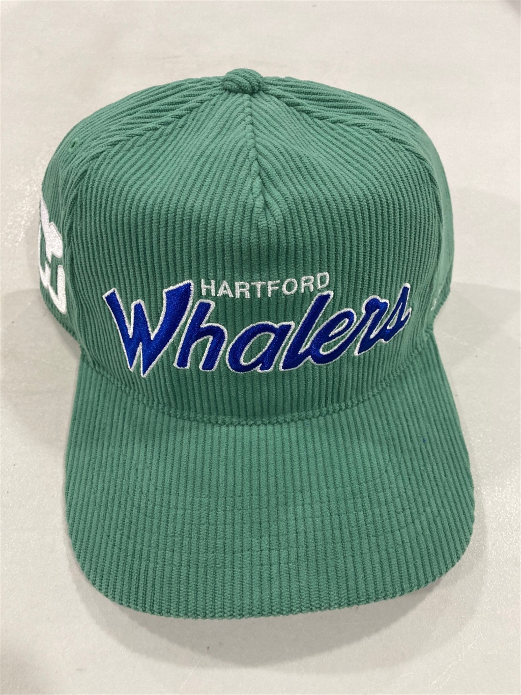 Hartford Whalers Vintage NHL Kelly Crosstown Cord Arch Hitch Snapback Hat *NEW*
