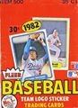 1982 Fleer Baseball Wax Box - 36 Packs