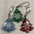 5" Metal Rustic Tree Ornament - 3 Assorted *NEW* - 12ct Case