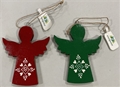 Wood Angel Christmas Tree Ornament 2 Assorted *NEW* - 12ct Case