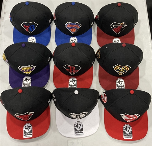 Brooklyn Nets NBA Black Carat Captain Adjustable Snapback Hat